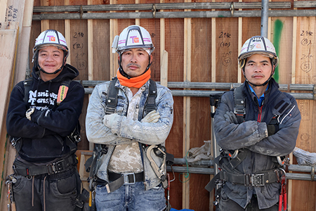 建物の土台を現場の最前線で支える仕事